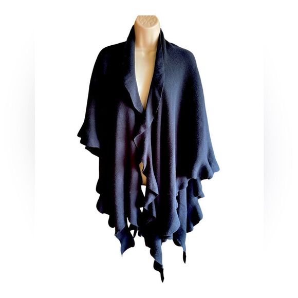 Black ColdWater creek cardigan waterfall style - Picture 1 of 4